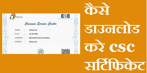 CSC Certificate